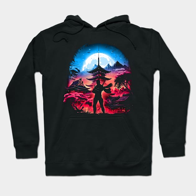 Ninja Village Hoodie by Meca-artwork